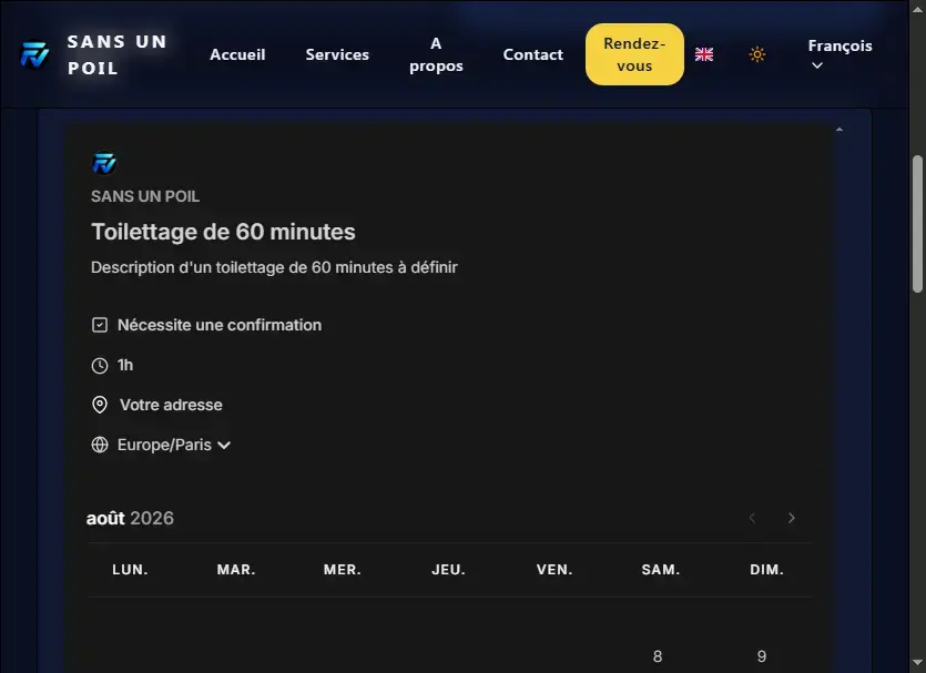 Site vitrine pour activités professionnelles
